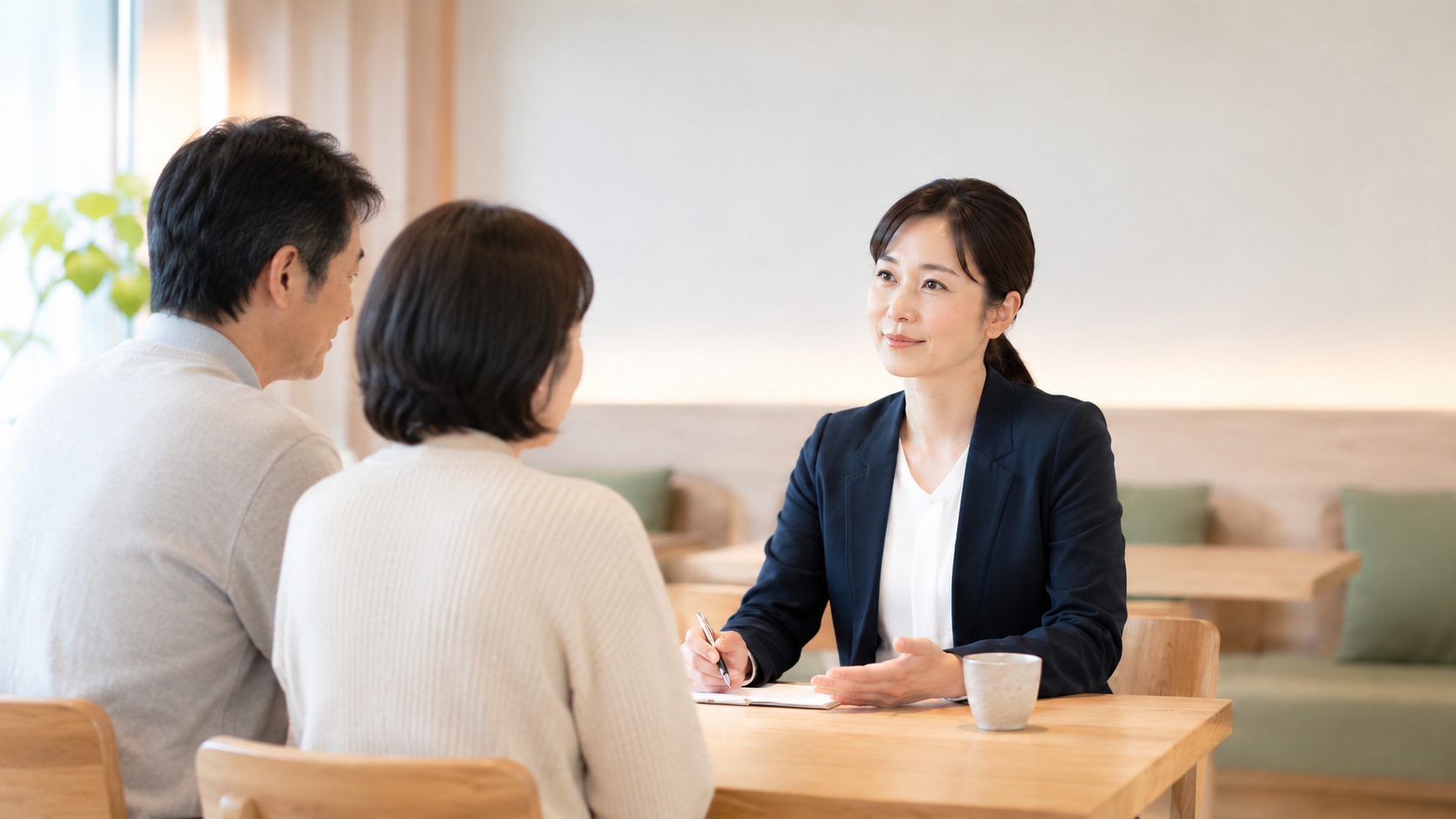 誠実に向き合って相談する様子
