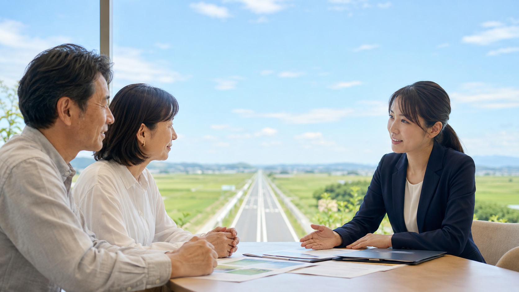 お客様とスタッフの商談シーン